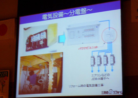 西田氏の講演で紹介された住宅用分電盤