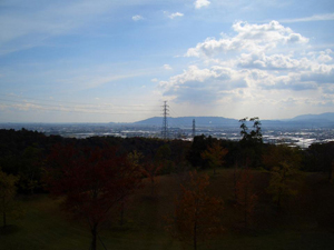 プレゼンテーションルームからの徳島市内の眺望